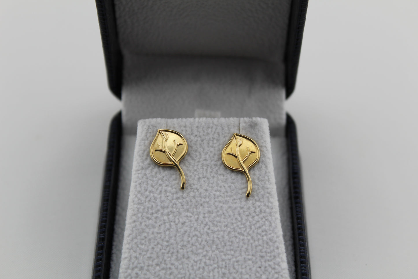 Aspen Leaf Earrings - 18K Gold