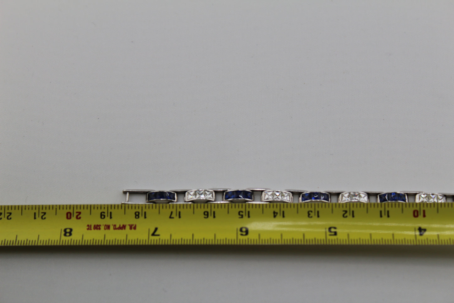Platinum Diamond & Sapphire Bracelet – 7.25”